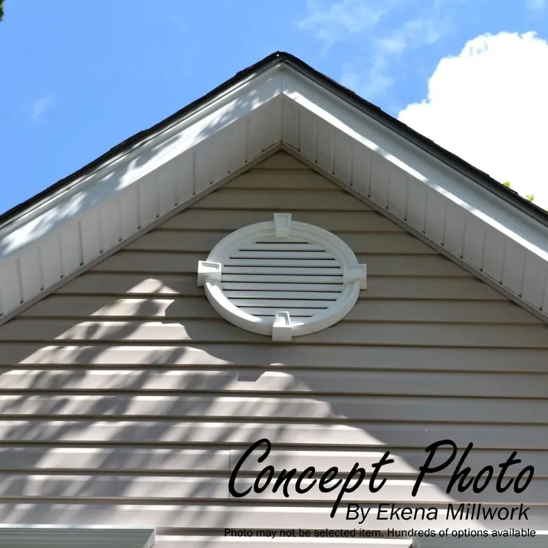 16'W x 12'H Rectangle Urethane Gable Vent Louver, Non-Functional