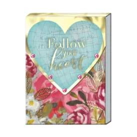3 x 4 Note Pad Iconic Follow Your Heart    44659