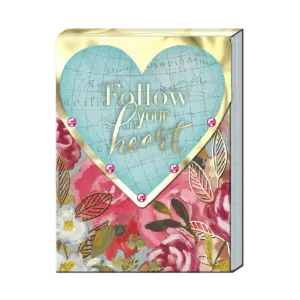 3 x 4 Note Pad Iconic Follow Your Heart    44659