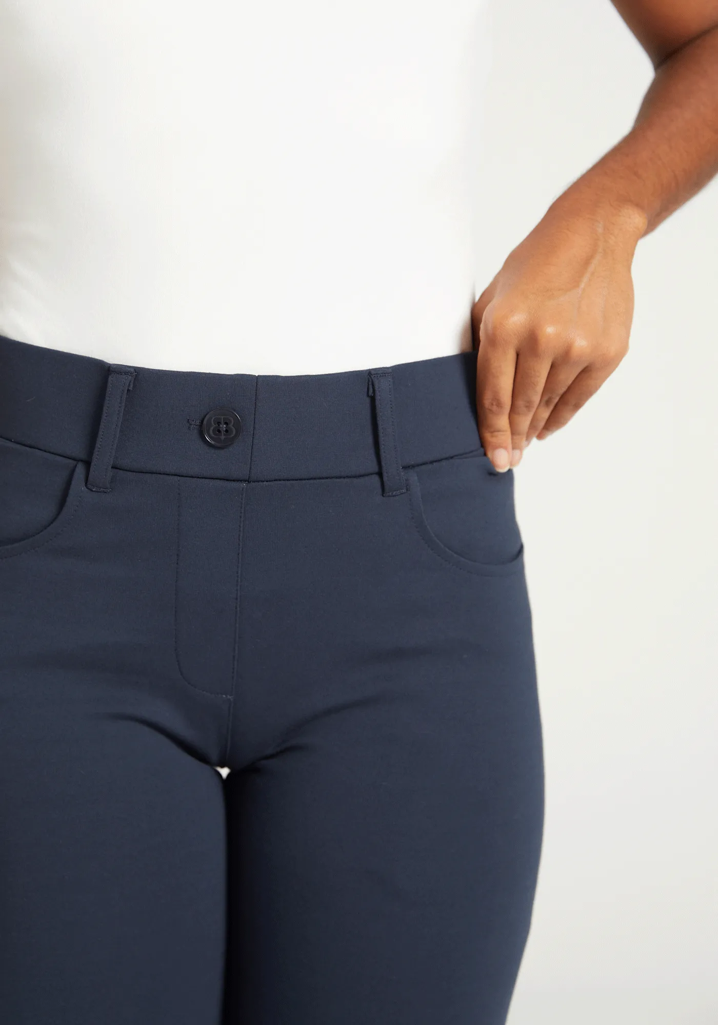 7-Pocket Dress Pant Yoga Pant | Straight (Navy)