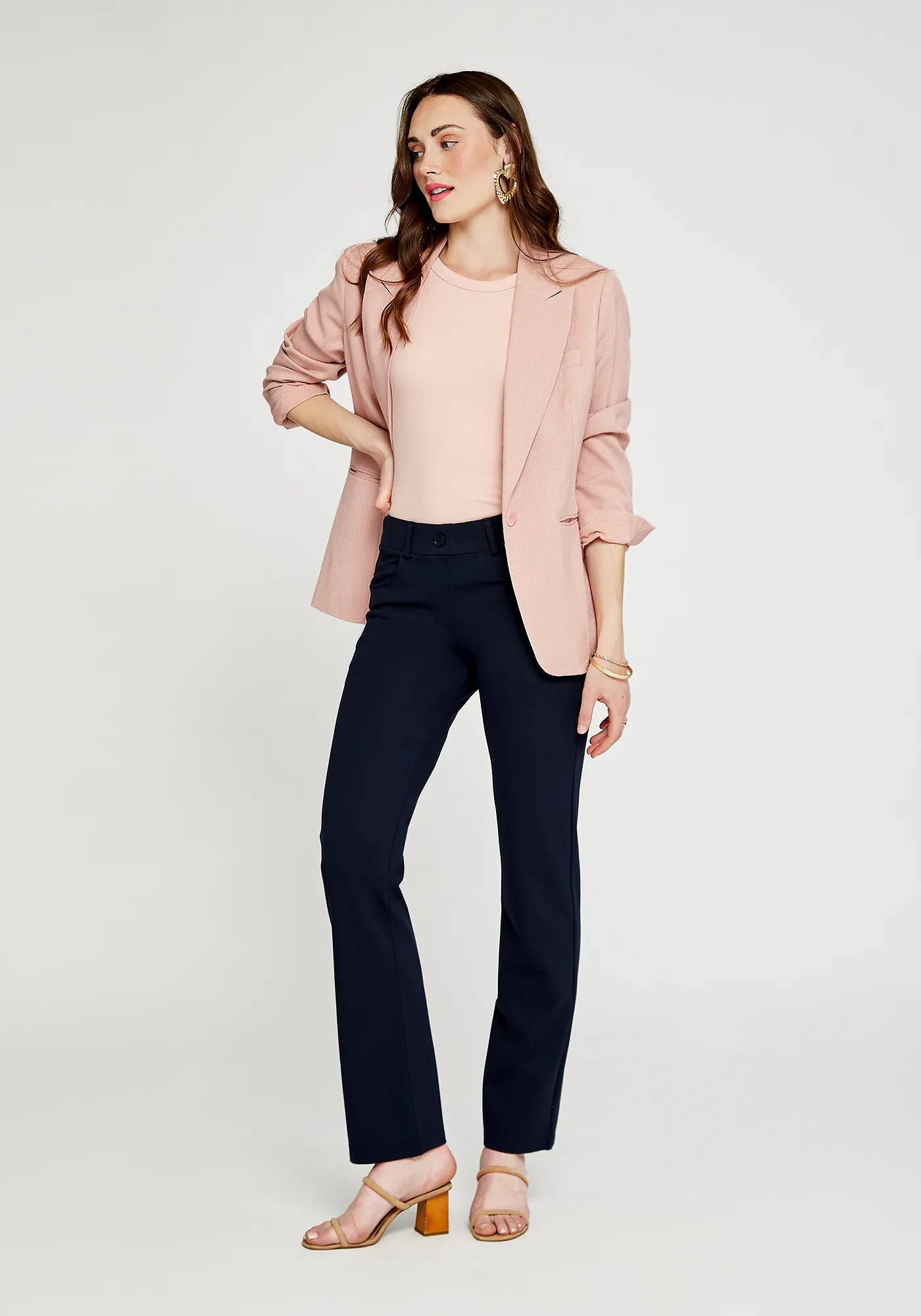 7-Pocket Dress Pant Yoga Pant | Straight (Navy)