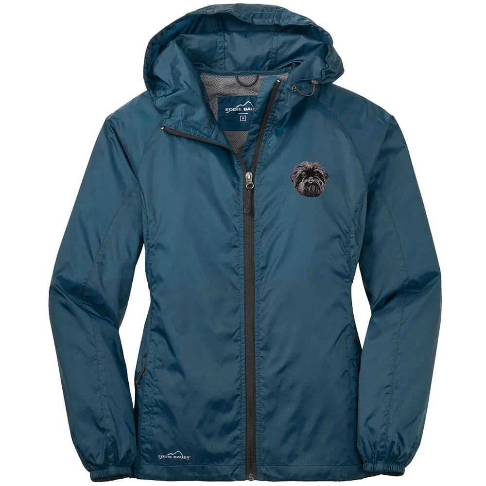 Affenpinscher Embroidered Ladies Eddie Bauer Packable Wind Jacket