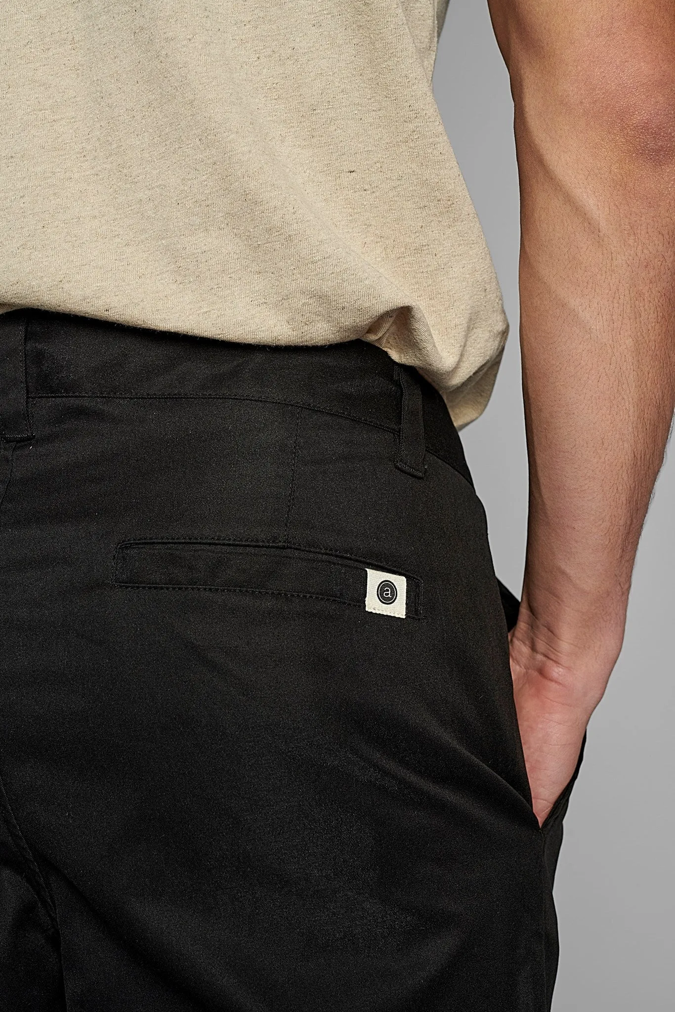 AKJAN  TWILL PANTS - Caviar