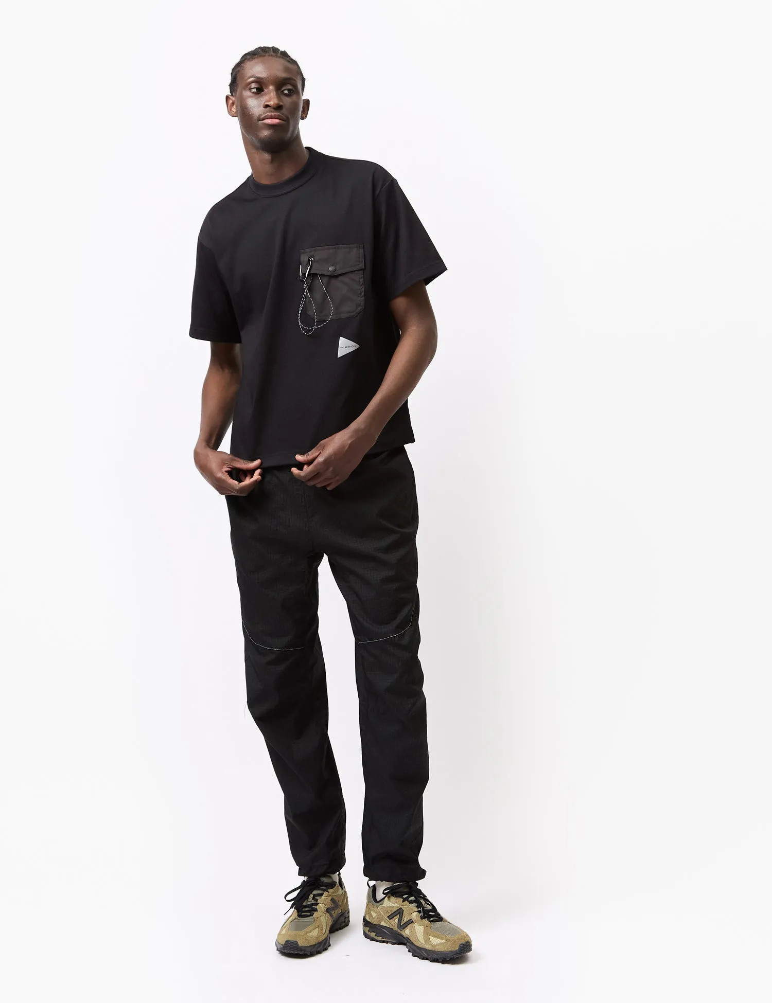 and Wander Breath Rip Light Pants - Black