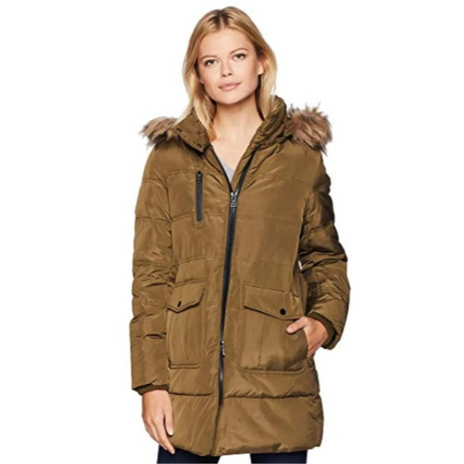 Andrew Marc Down Faux Fur Astoria Parka Coat Small