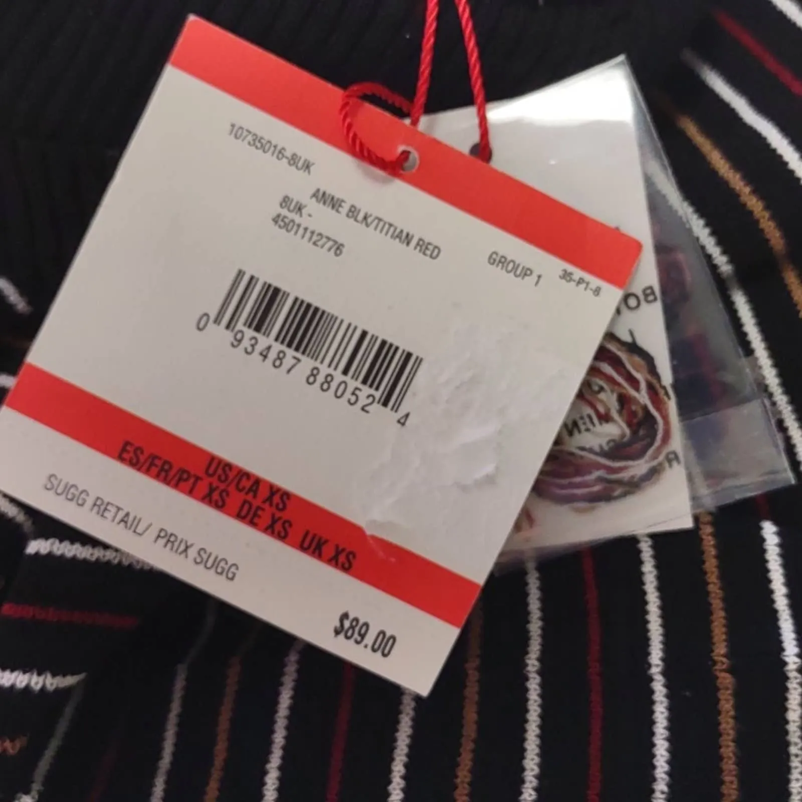 Anne Klein Striped Half Sleeve Sweater Top XS