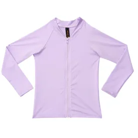 Aqua Blu Junior Long Sleeve Rash Vest AG2256SS - Stepping Stones Lilac