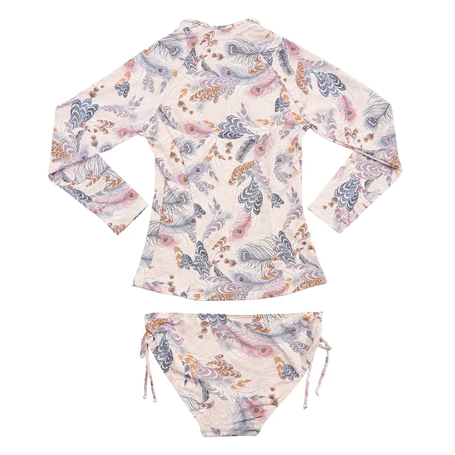 Aqua Blu Pre-Teens Rash Vest Set AG2276PL - Plumeria