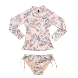Aqua Blu Pre-Teens Rash Vest Set AG2276PL - Plumeria