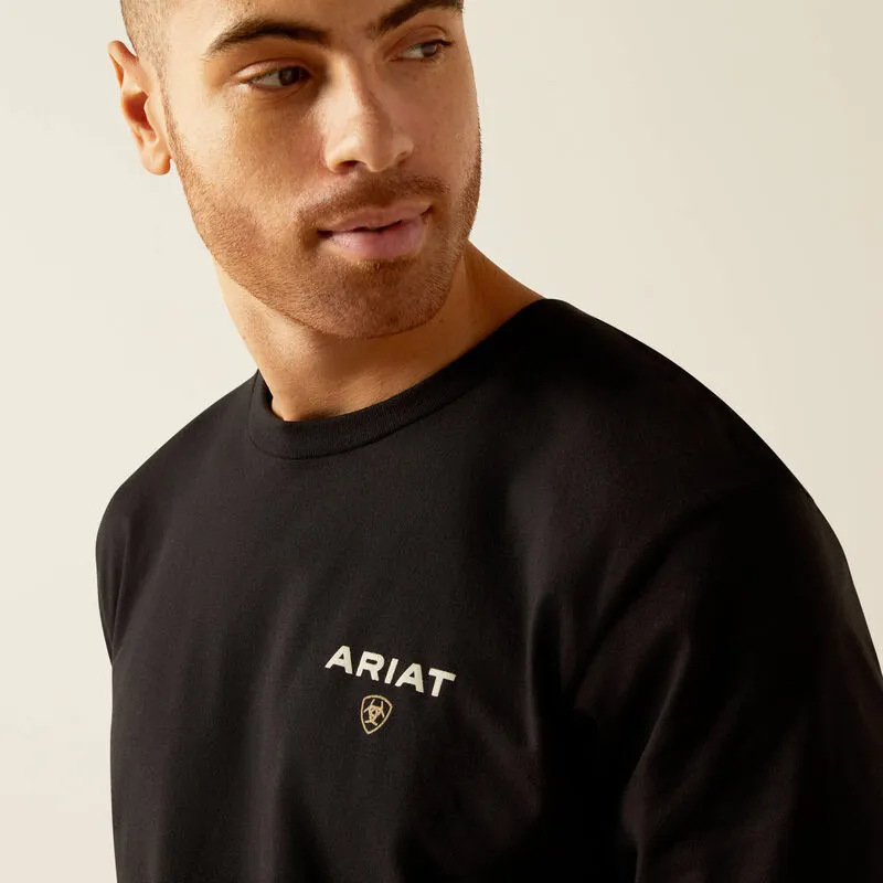Ariat Men's Black American Rancher Short Sleeve Tee 100522018