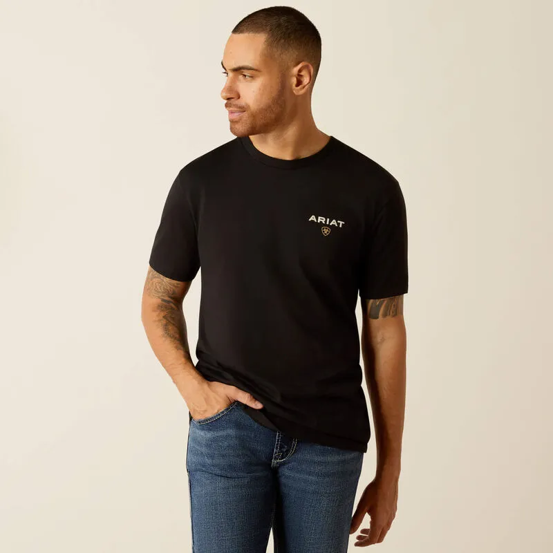 Ariat Men's Black American Rancher Short Sleeve Tee 100522018