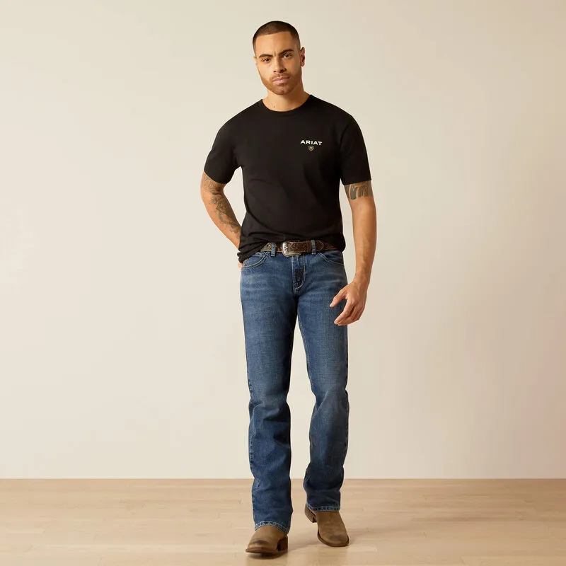 Ariat Men's Black American Rancher Short Sleeve Tee 100522018