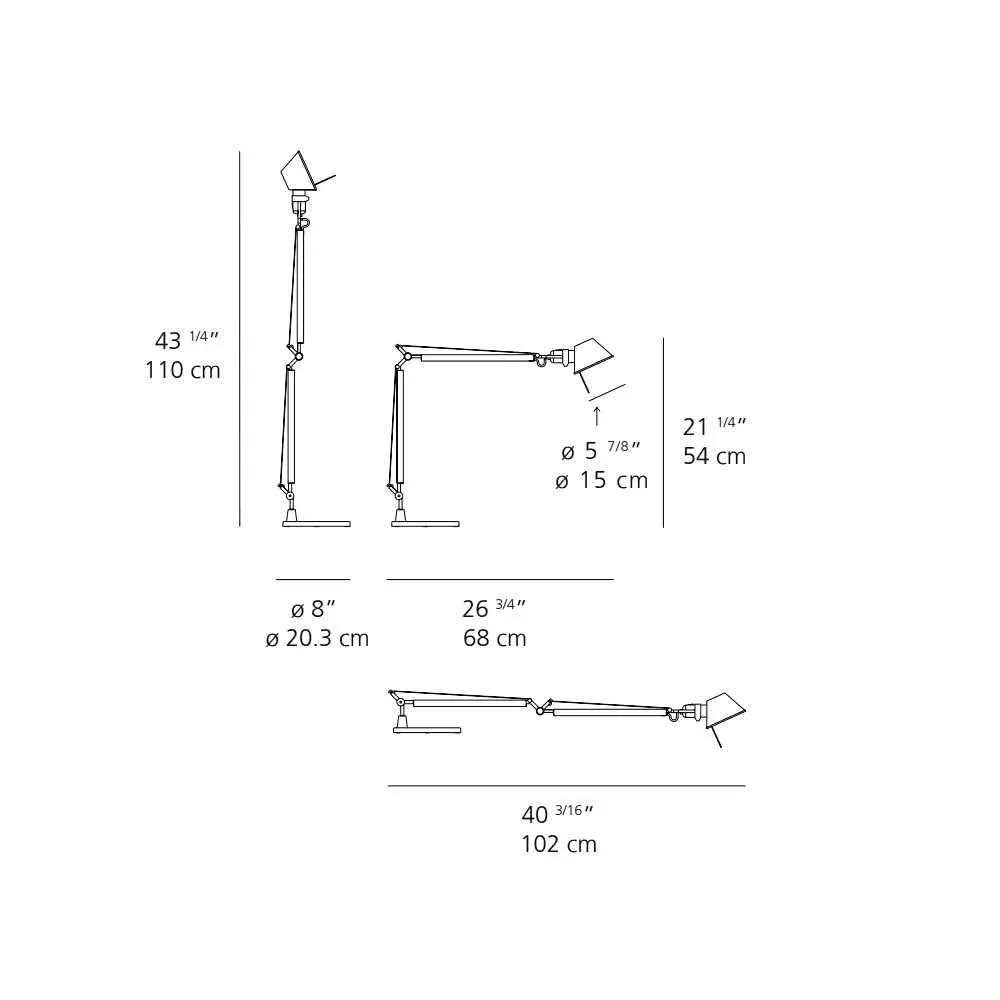 Artemide Tolomeo Mini table lamp LED 3000K with clamp