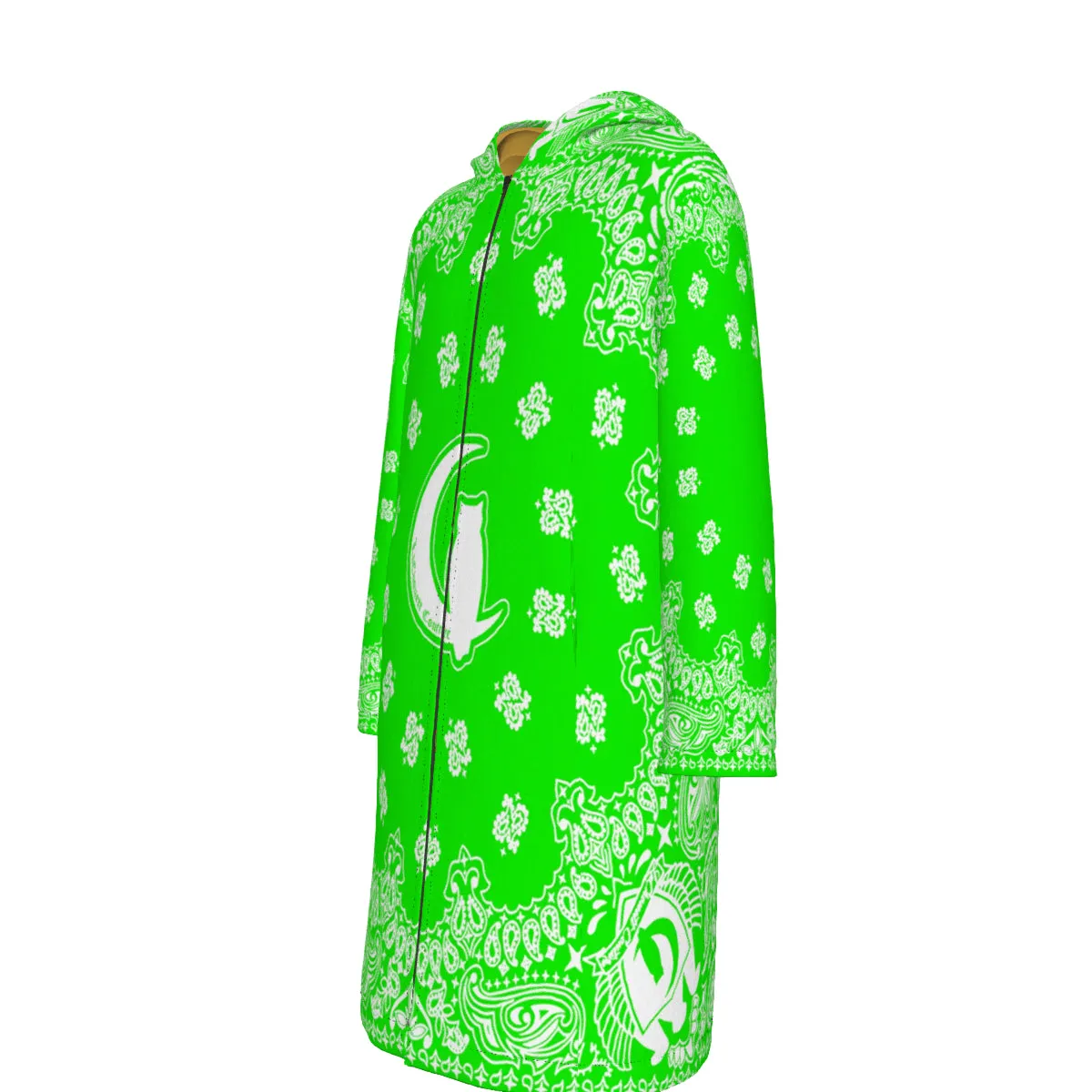 BANDANA GREEN Long Fleece Windbreaker