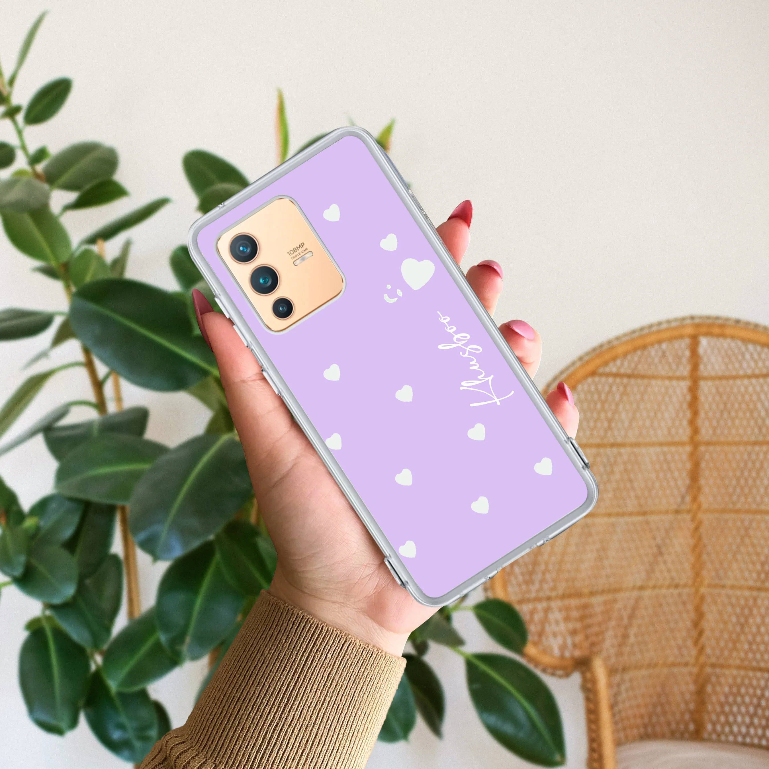 Be Loved Customize Transparent Silicon Case Purple For Vivo