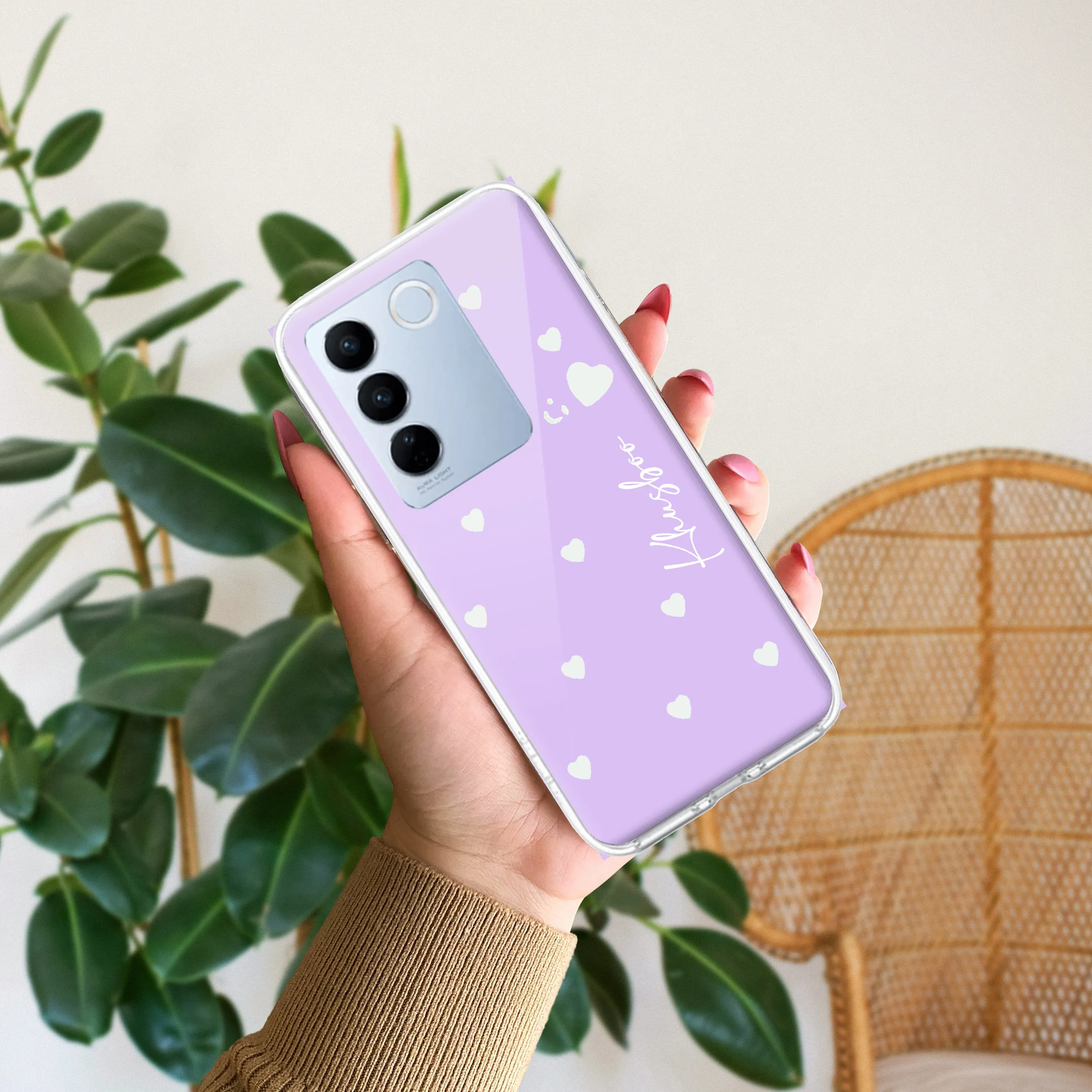 Be Loved Customize Transparent Silicon Case Purple For Vivo