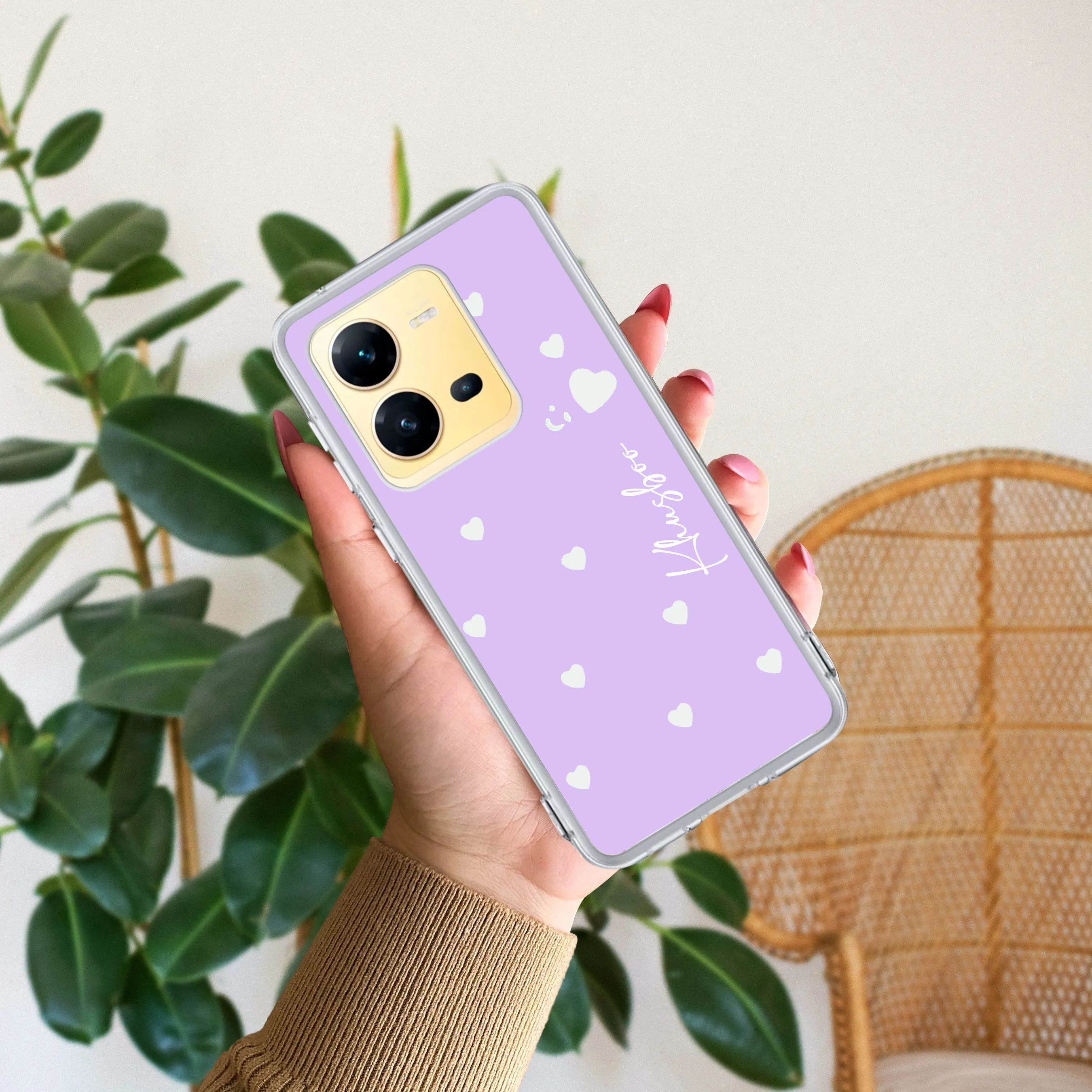 Be Loved Customize Transparent Silicon Case Purple For Vivo