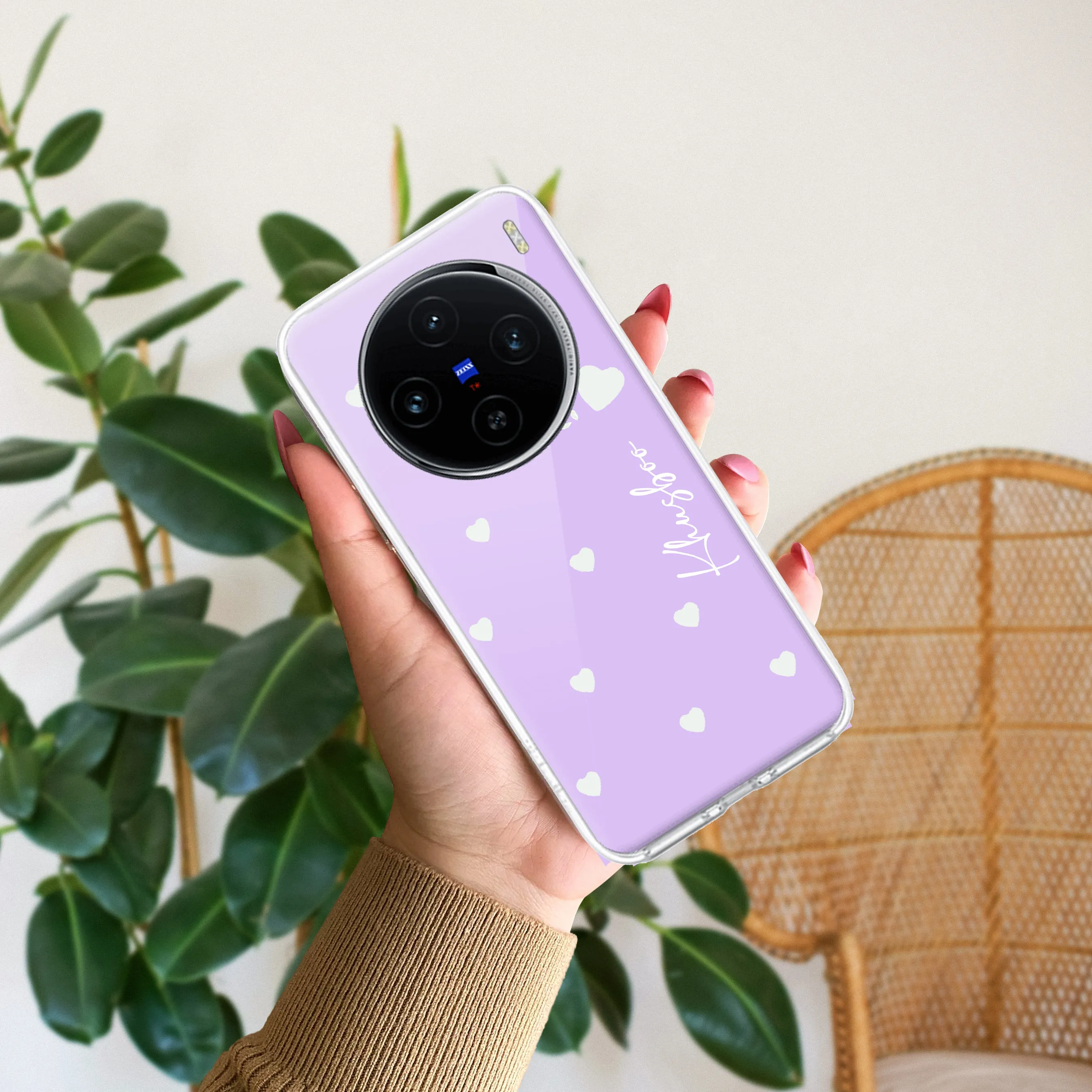 Be Loved Customize Transparent Silicon Case Purple For Vivo