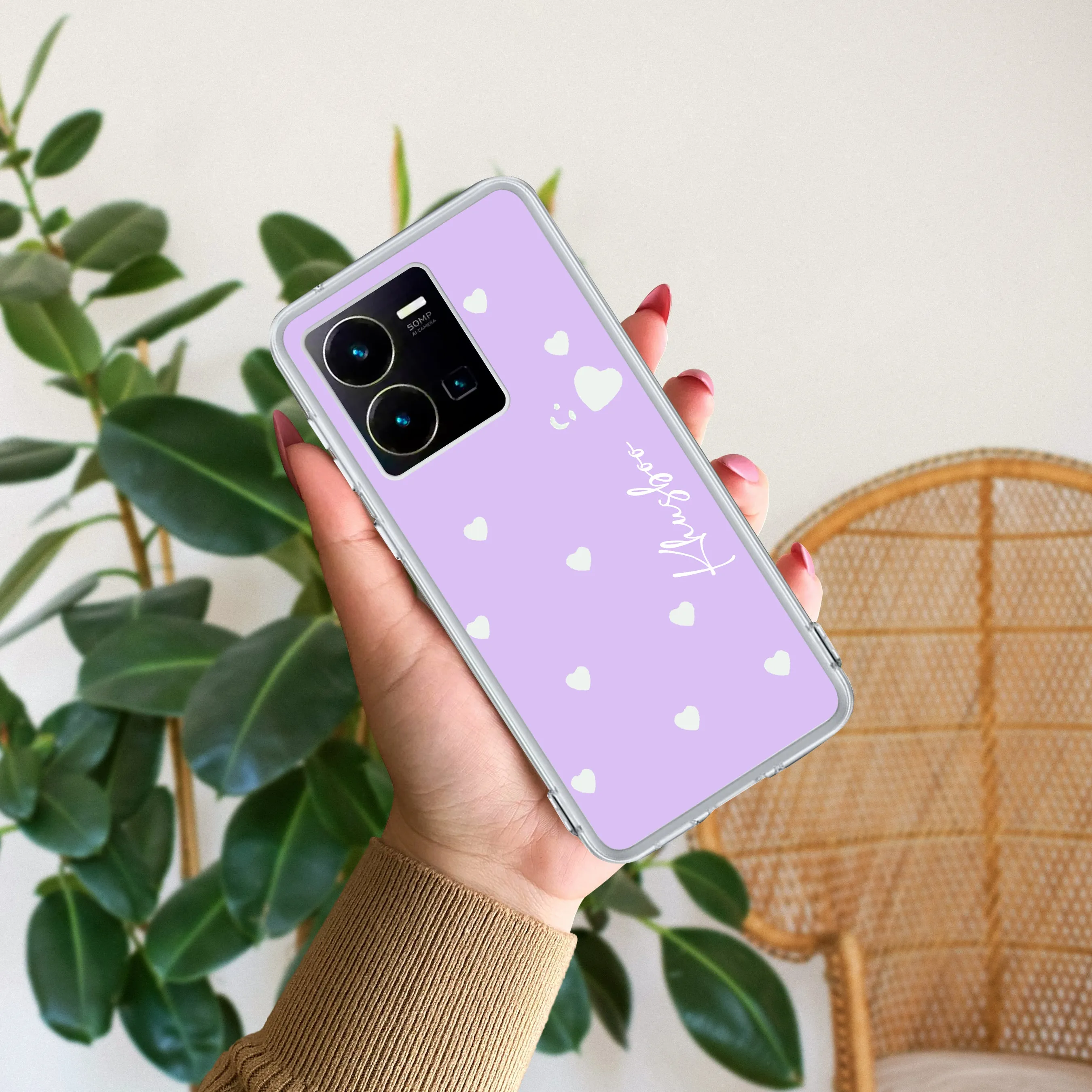 Be Loved Customize Transparent Silicon Case Purple For Vivo