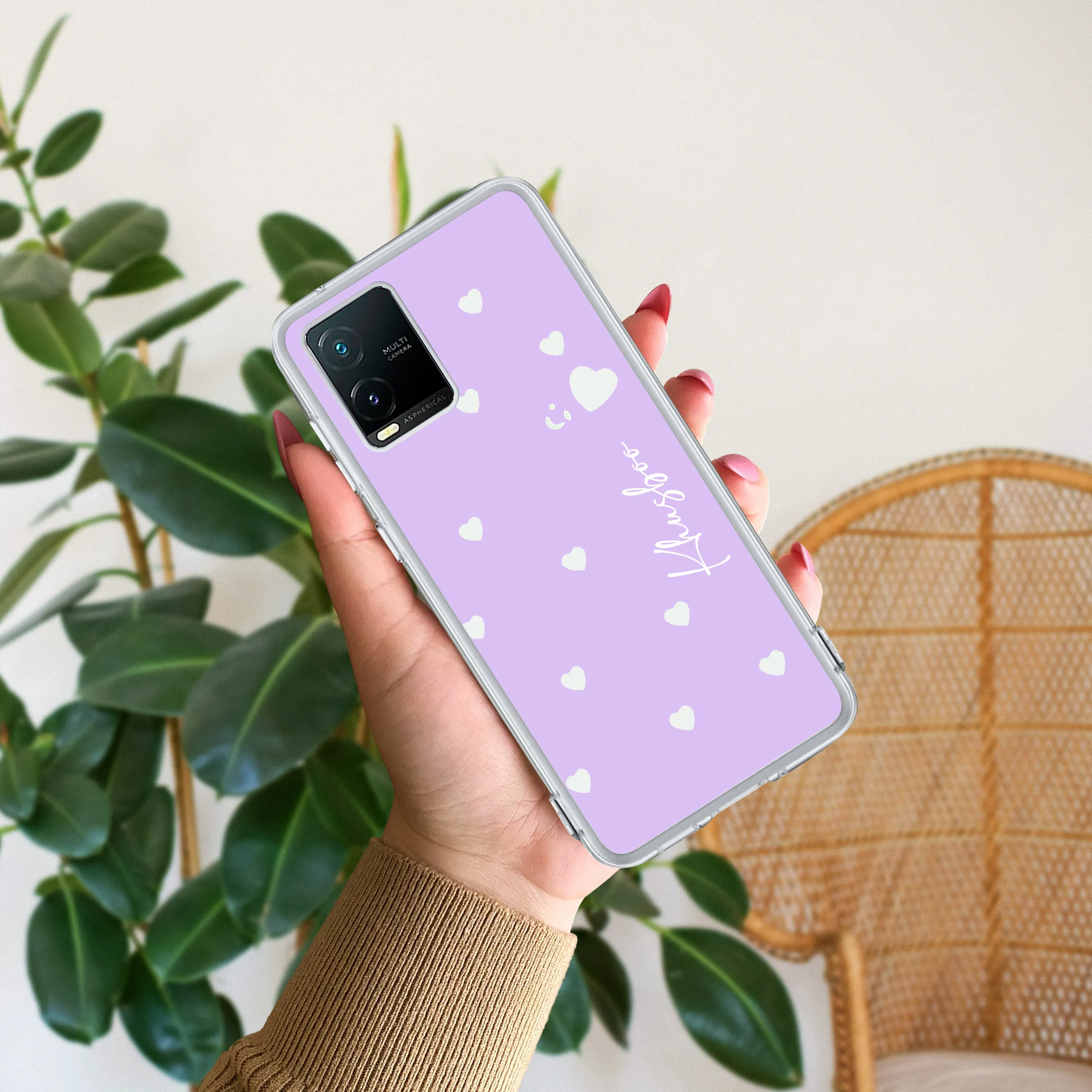 Be Loved Customize Transparent Silicon Case Purple For Vivo