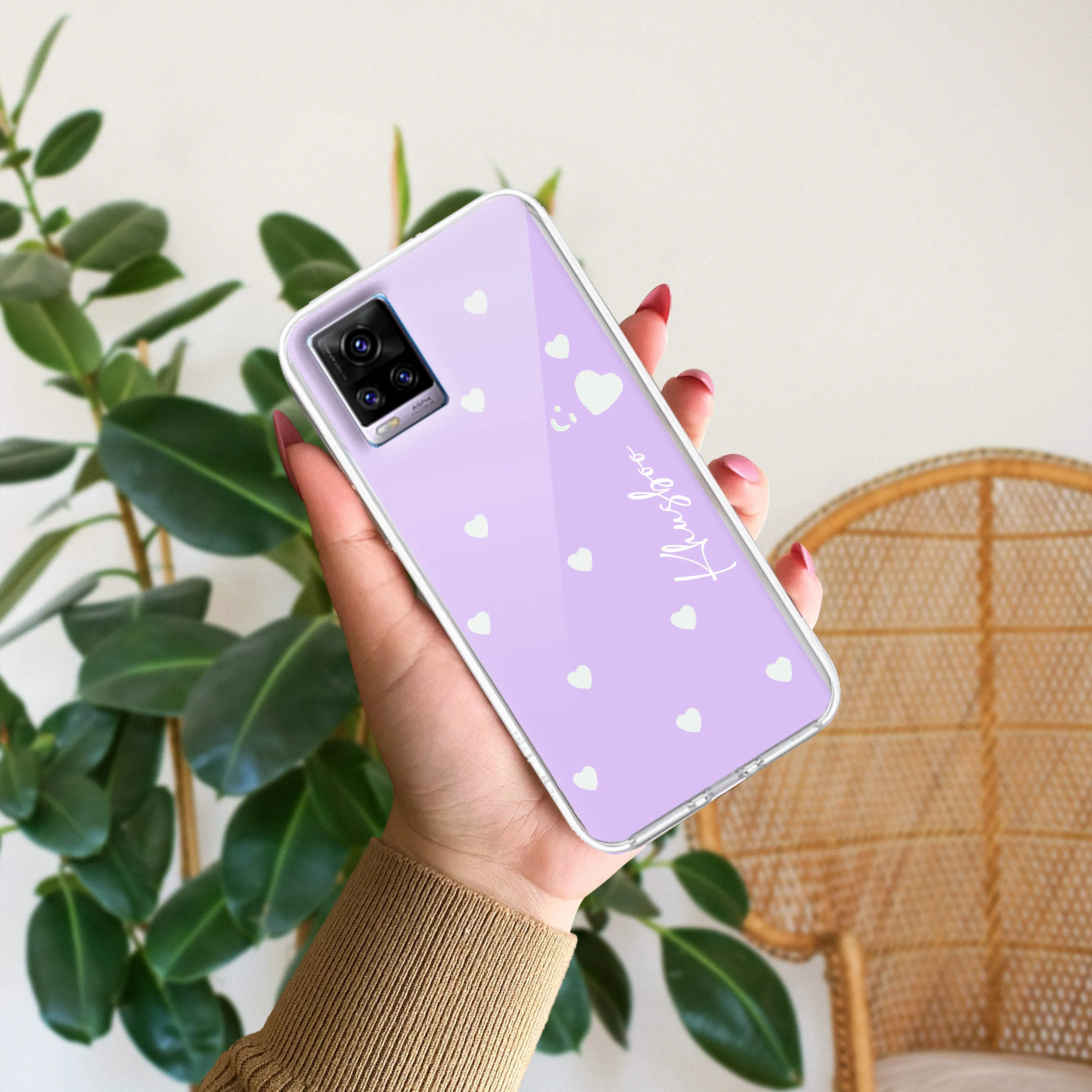 Be Loved Customize Transparent Silicon Case Purple For Vivo