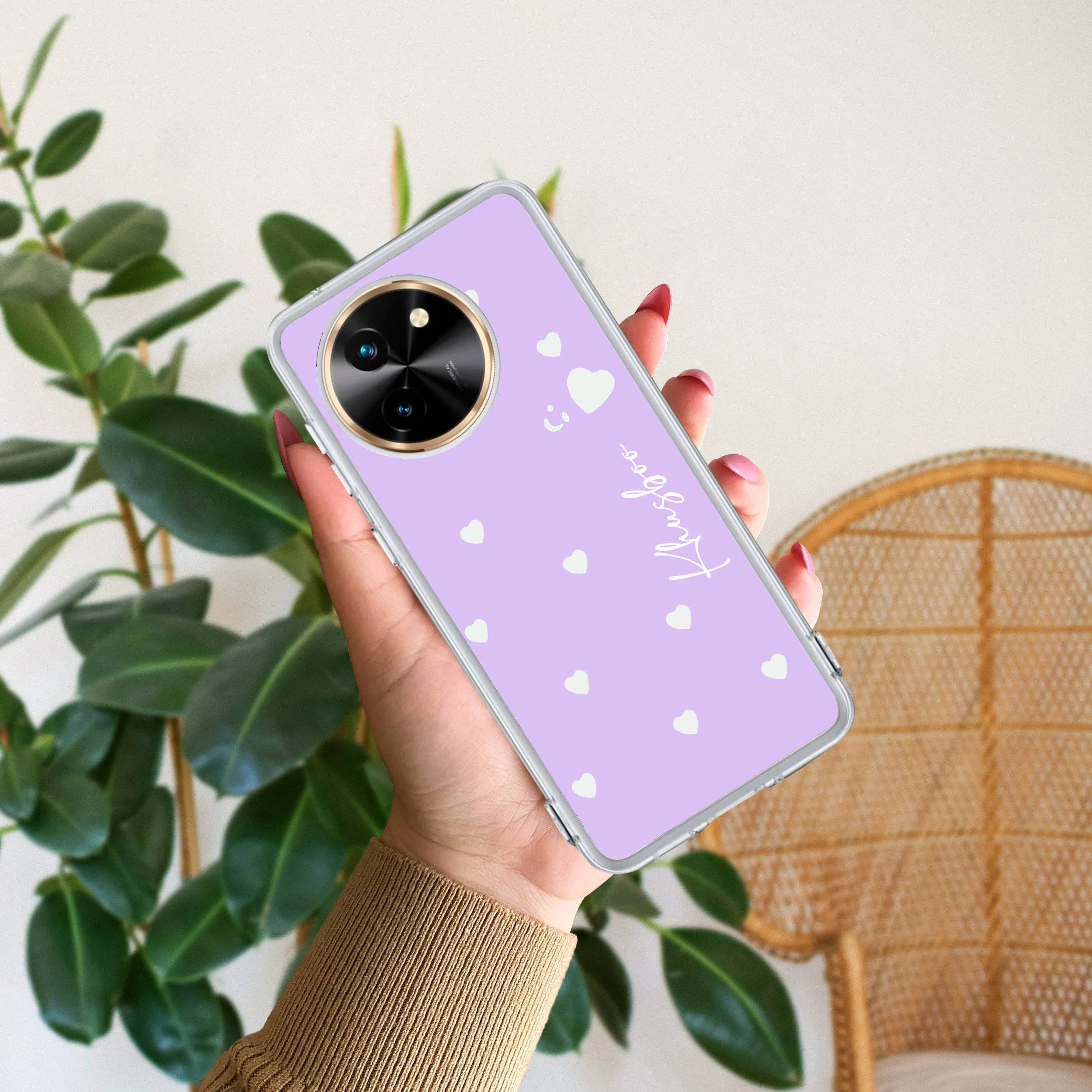 Be Loved Customize Transparent Silicon Case Purple For Vivo