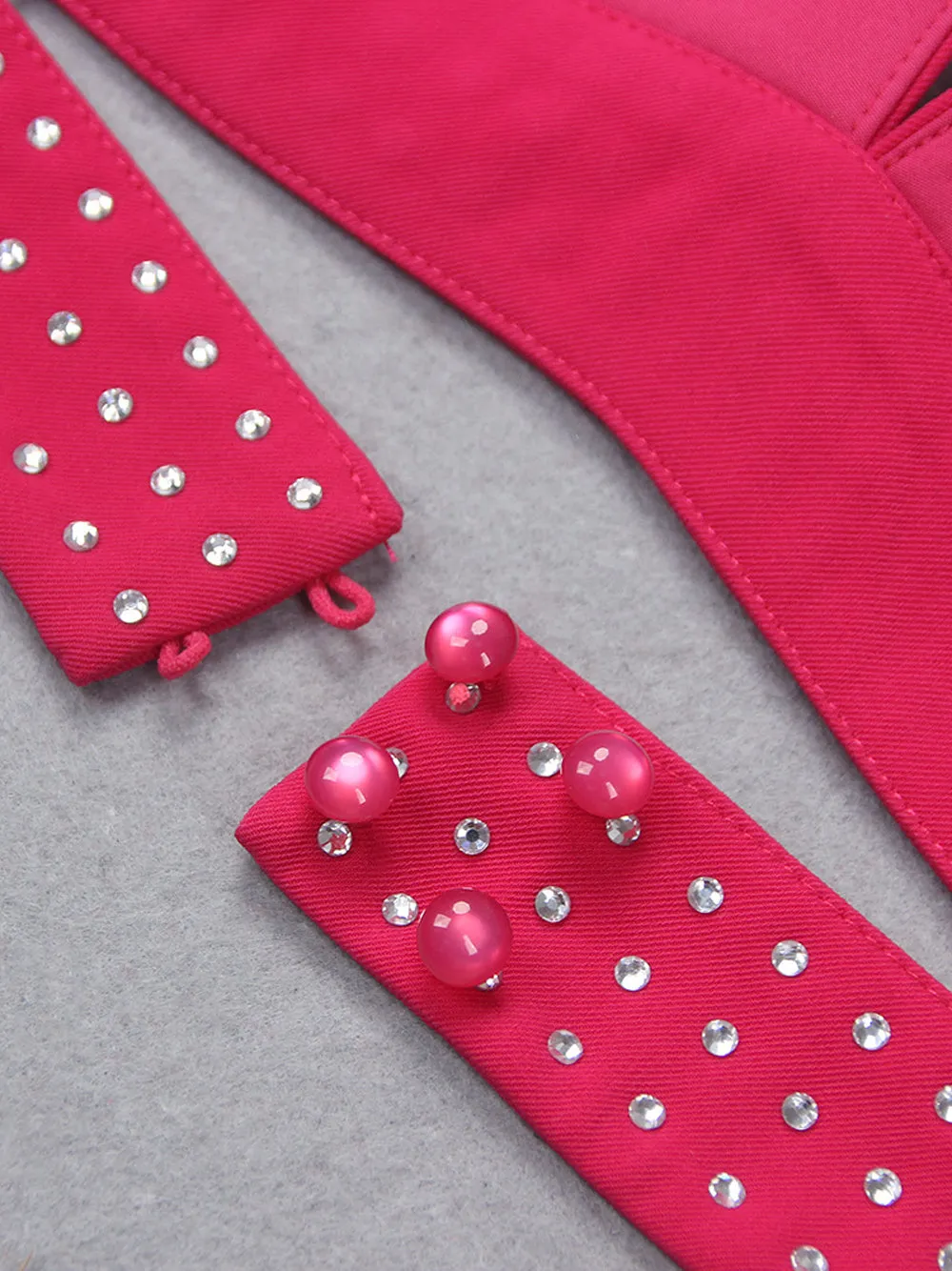 BIANELLE Blazer, Top & Pants Set in Fuchsia