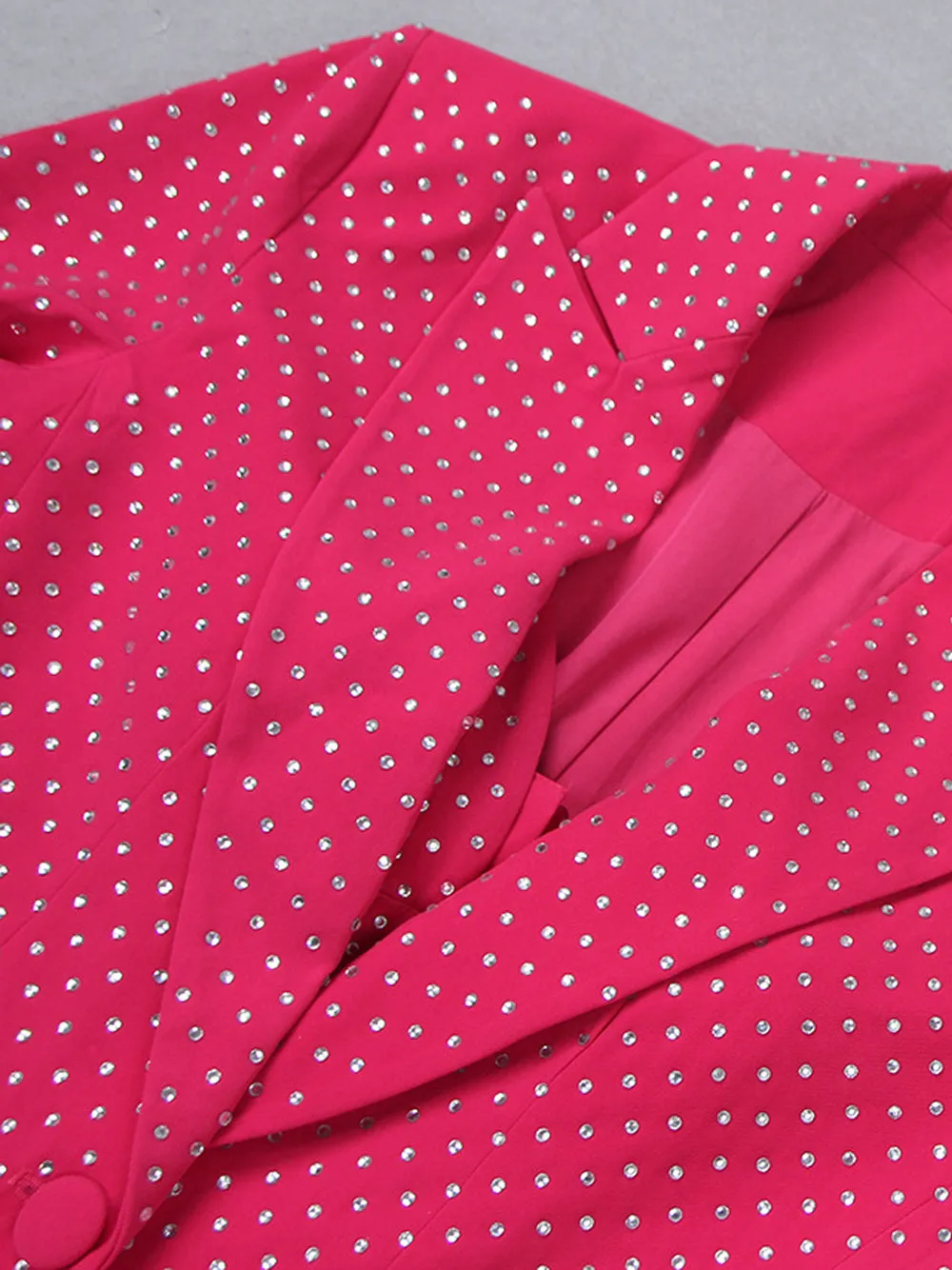 BIANELLE Blazer, Top & Pants Set in Fuchsia