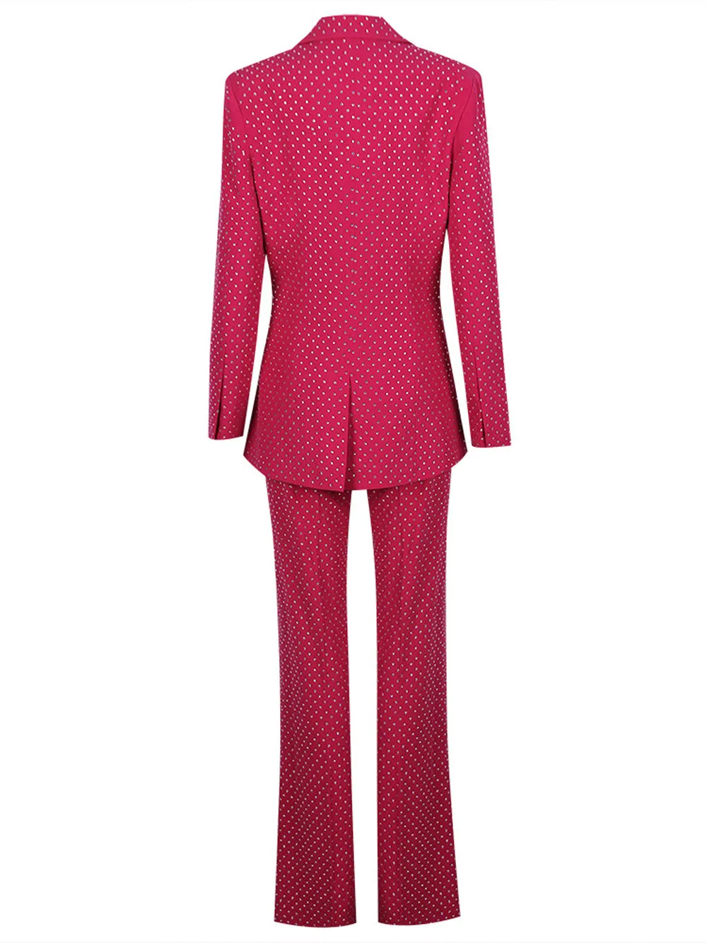 BIANELLE Blazer, Top & Pants Set in Fuchsia