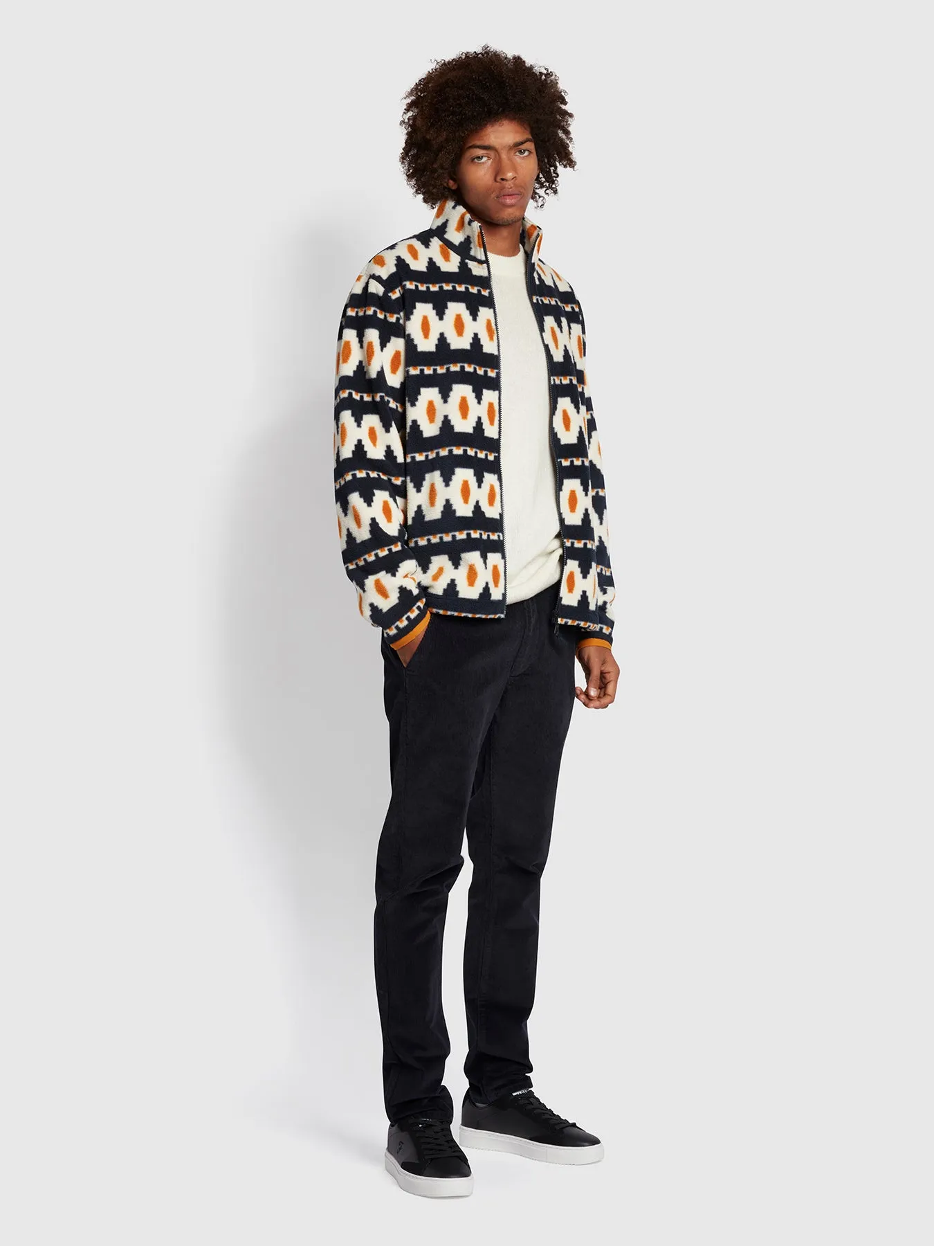 Birchall Crew Neck Lambswool Sweater In Ecru