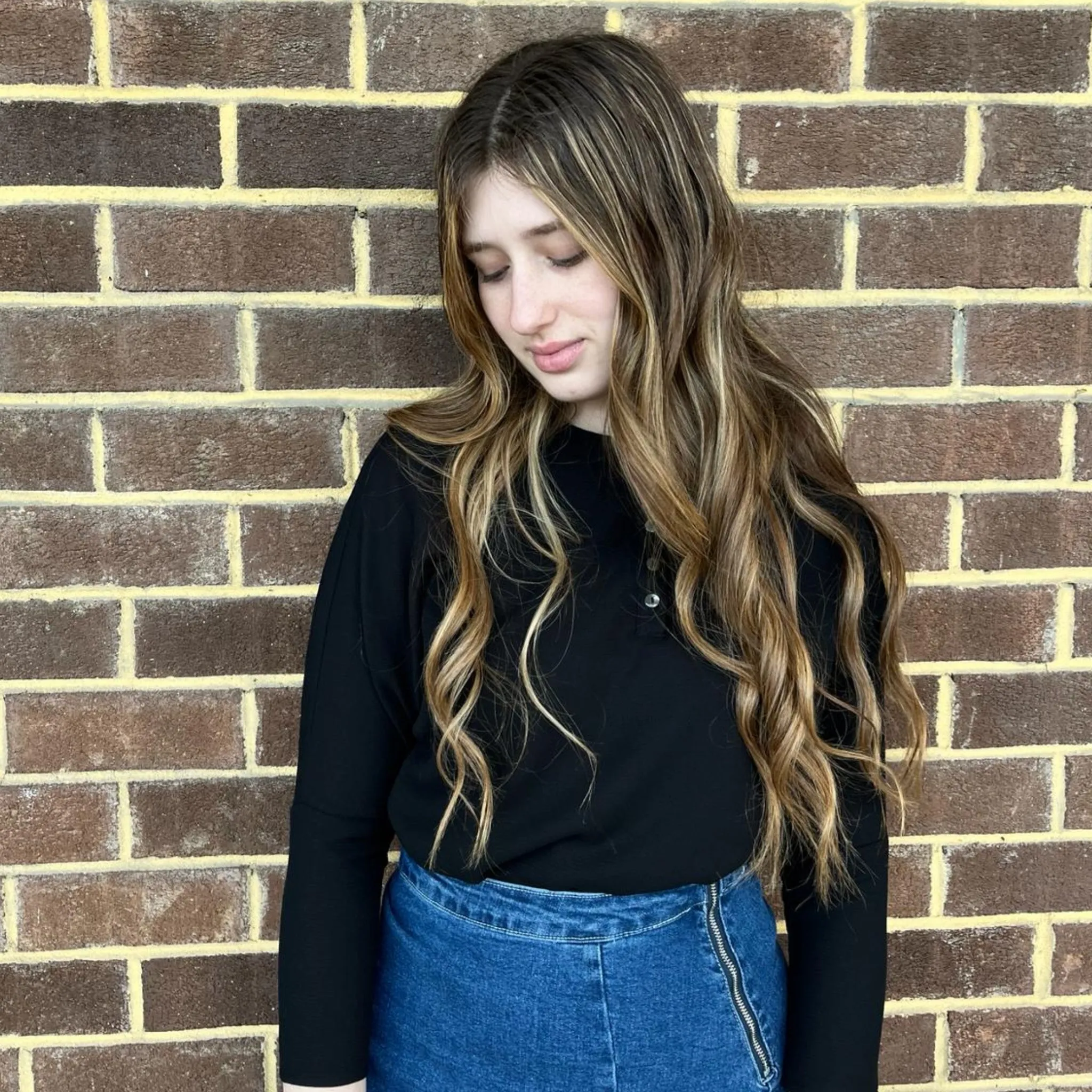 Black Henley Dolman Dressy Top