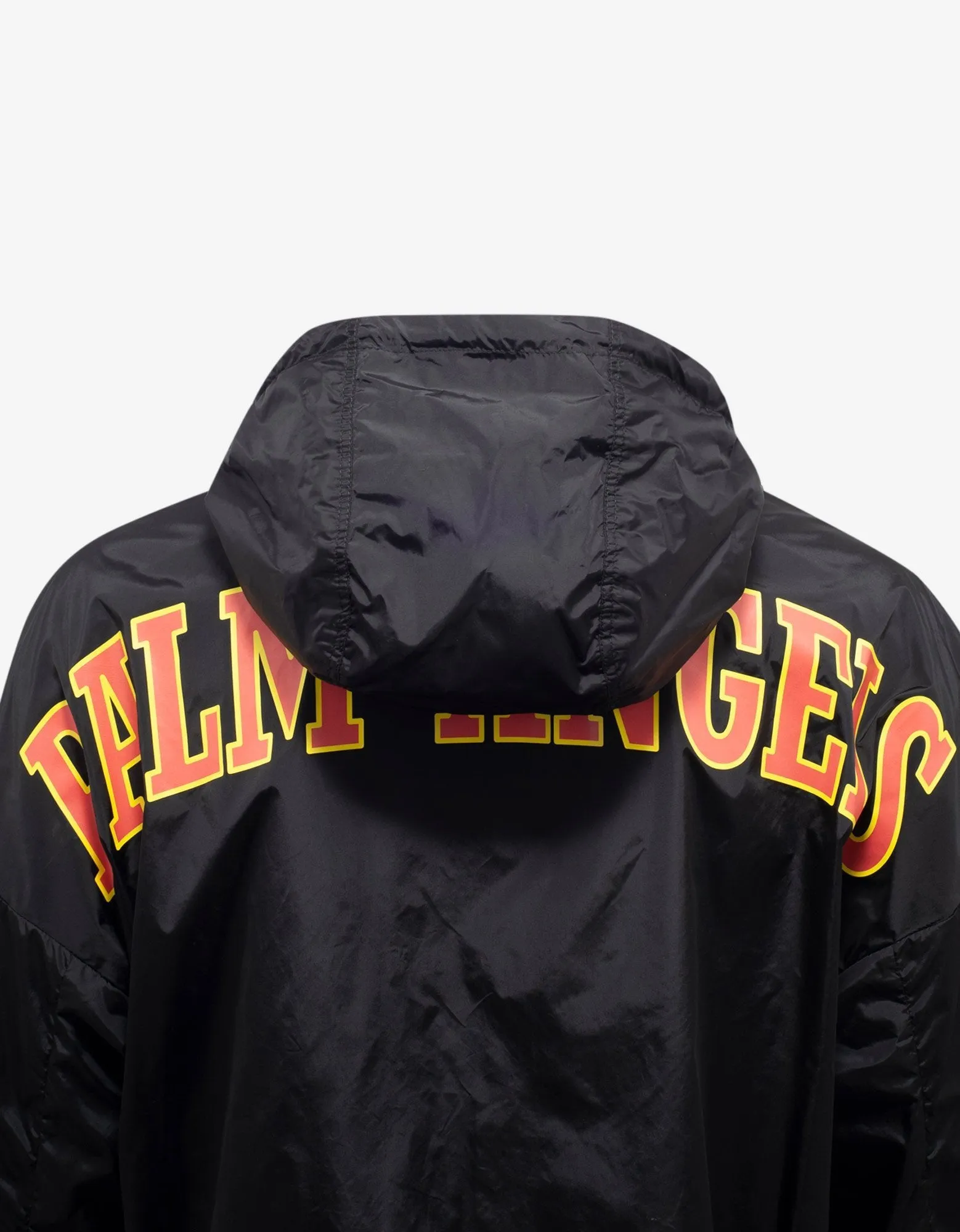 Black New College Logo Print Windbreaker -