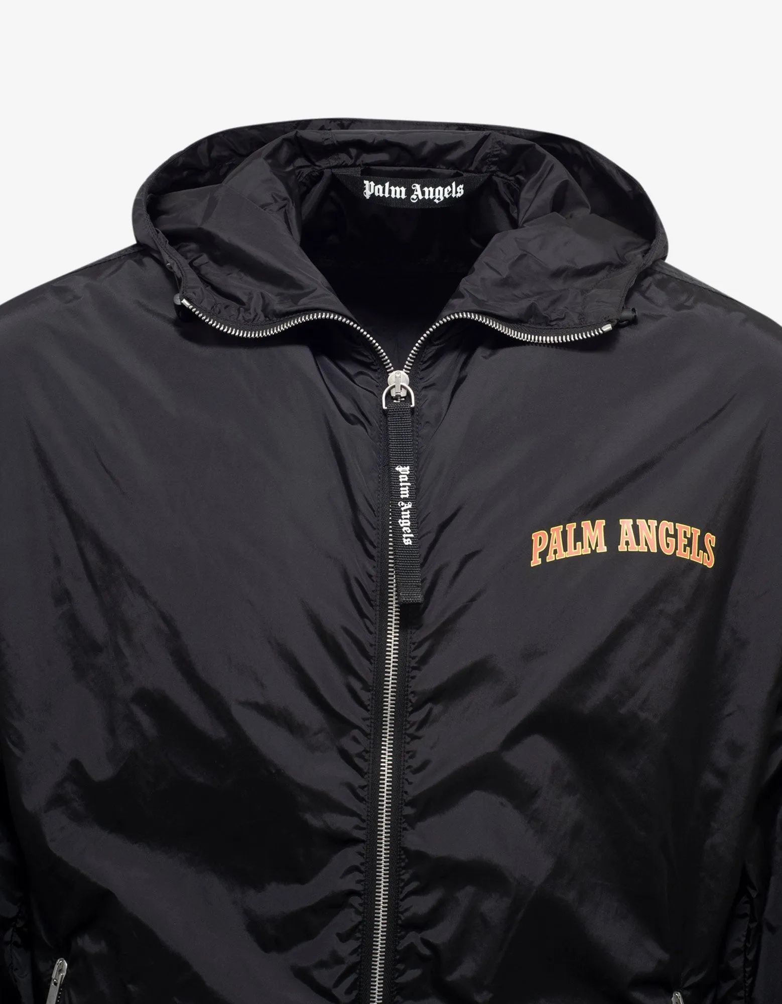 Black New College Logo Print Windbreaker -