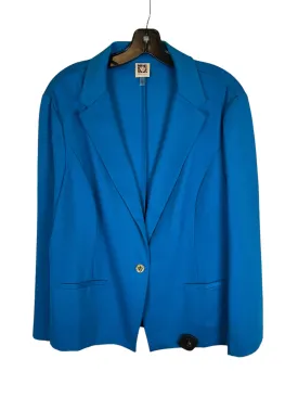 Blazer By Anne Klein In Blue, Size: Xl