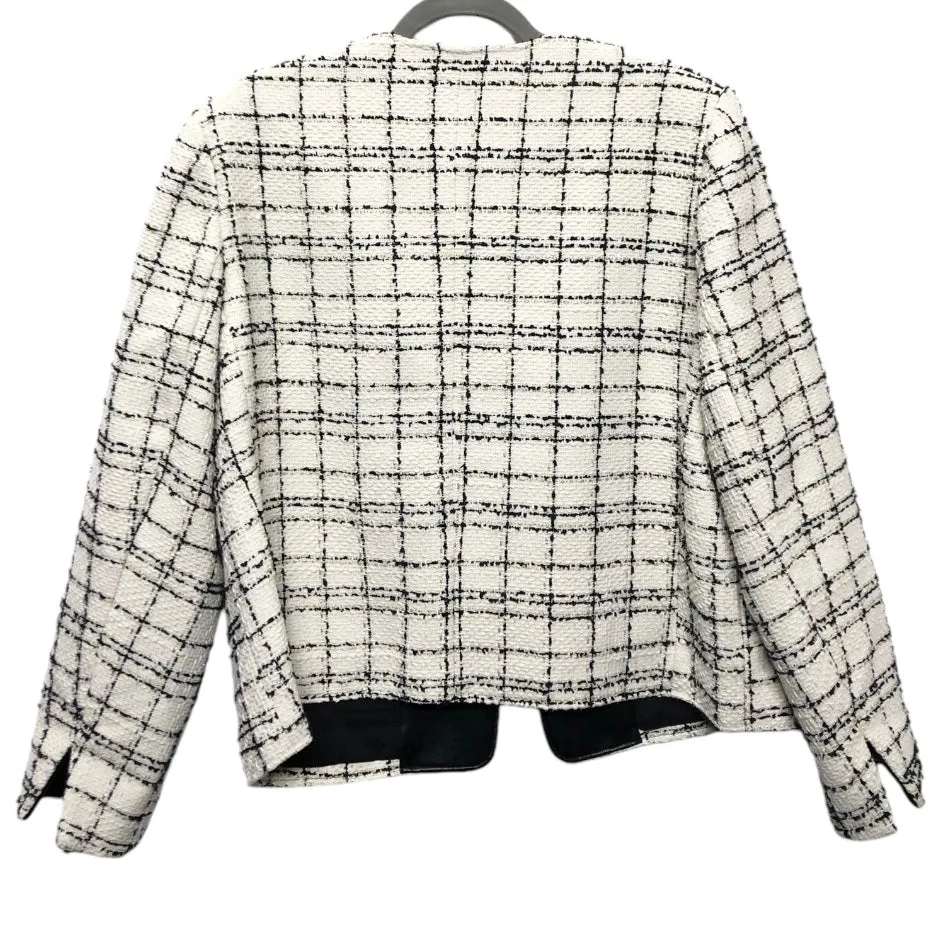 Blazer By Chicos In Black & White, Size: 16