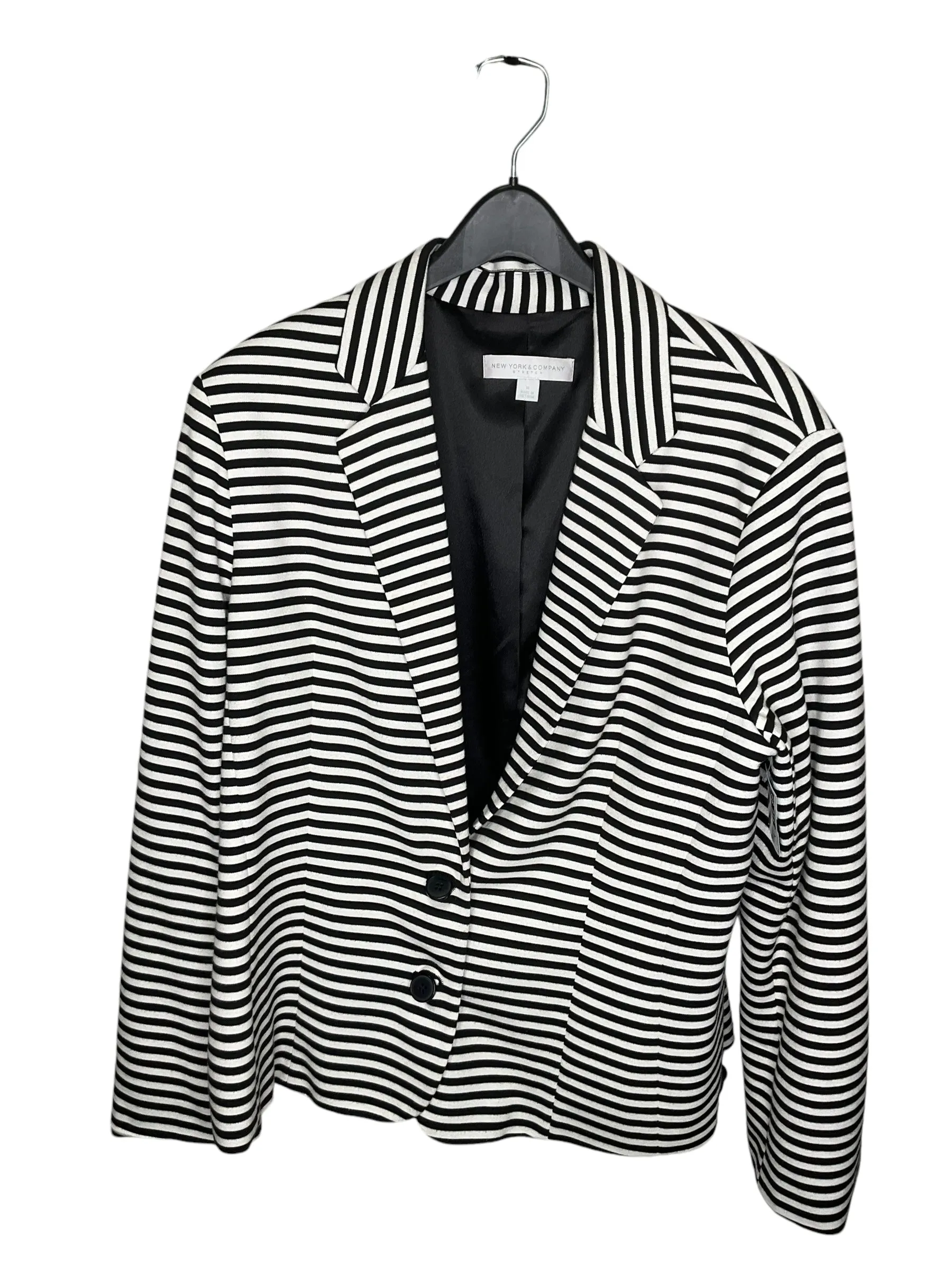 Blazer By New York And Co In White Black, Size: 1x