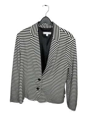 Blazer By New York And Co In White Black, Size: 1x