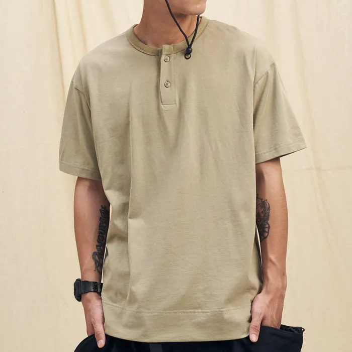Boysnextdoor Ultra Cotton Henley Tshirt Green