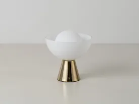 Brass dome cordless table lamp