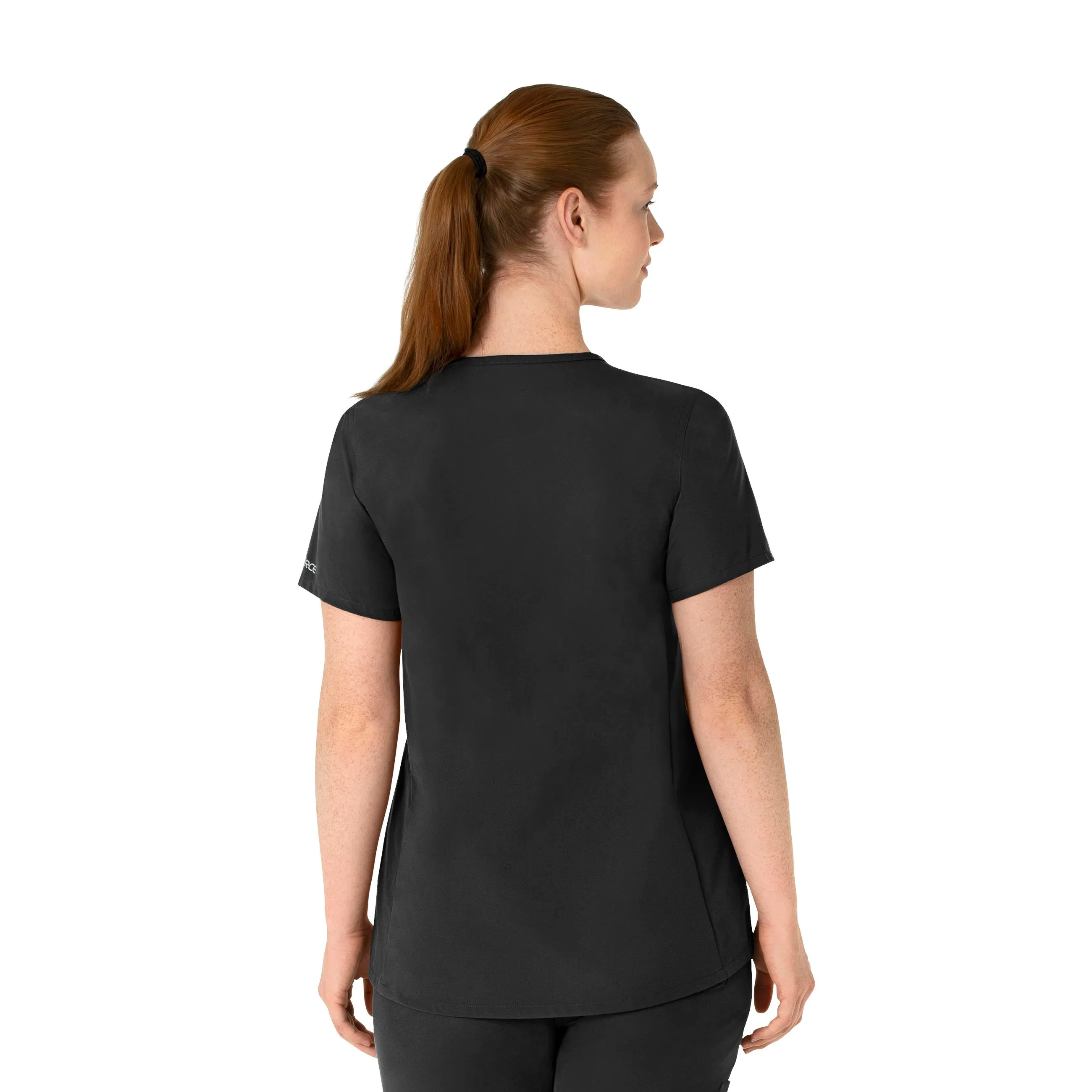 Carhartt Force Essentials Women's Henley Maternity Scrub Top - Black