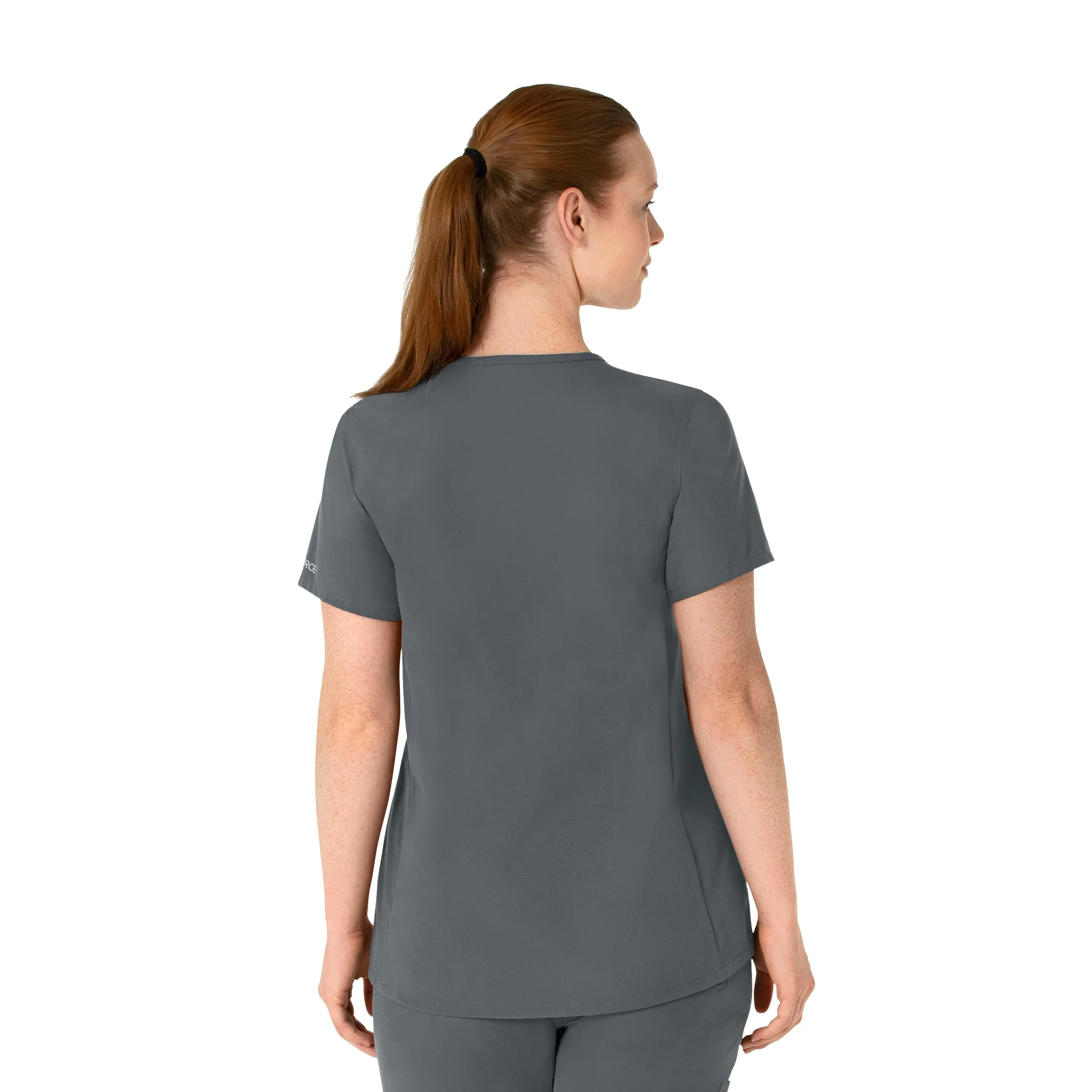 Carhartt Force Essentials Women's Henley Maternity Scrub Top - Pewter