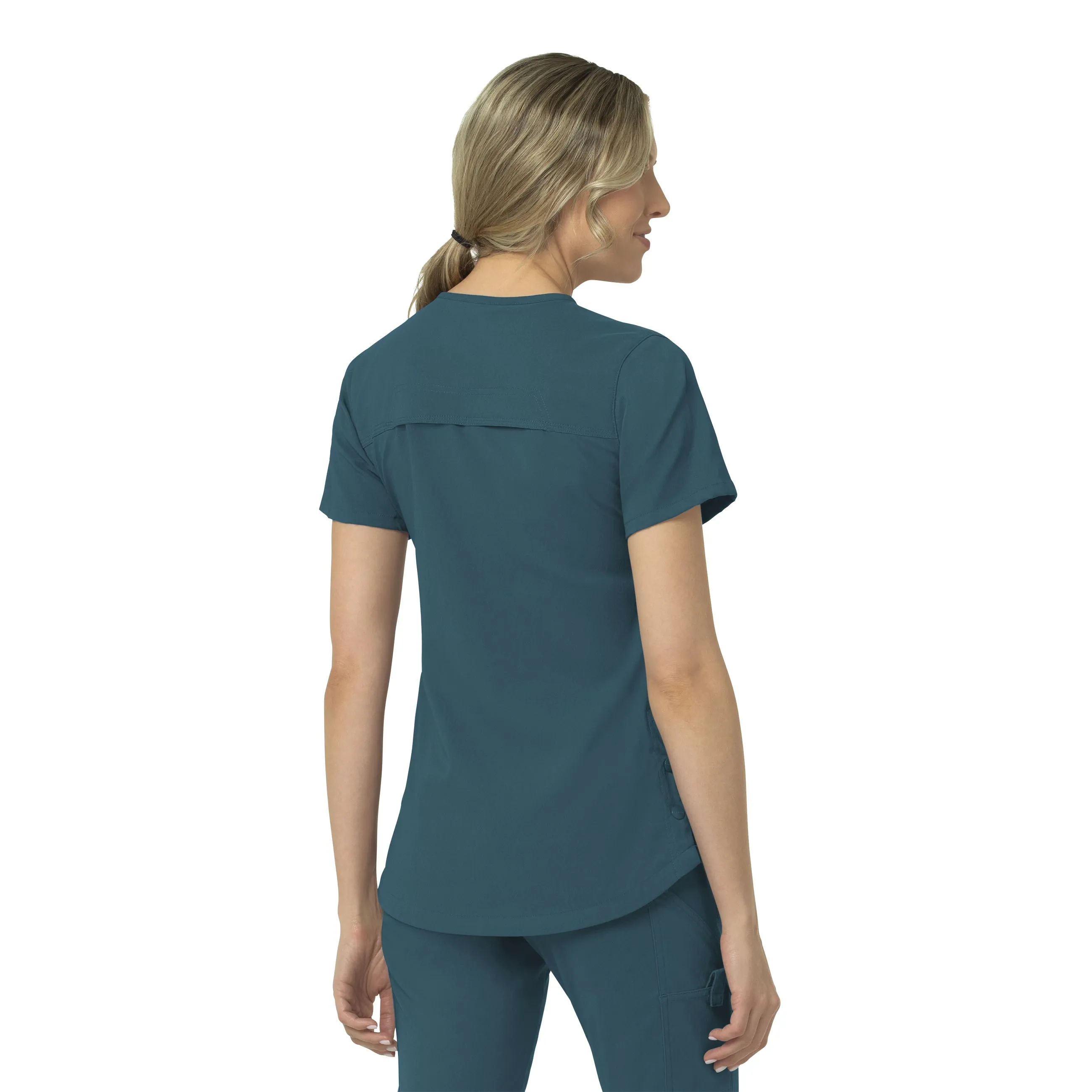 Carhartt Rugged Flex Peak Women's 4-Pocket V-Neck Scrub Top - Caribbean Blue