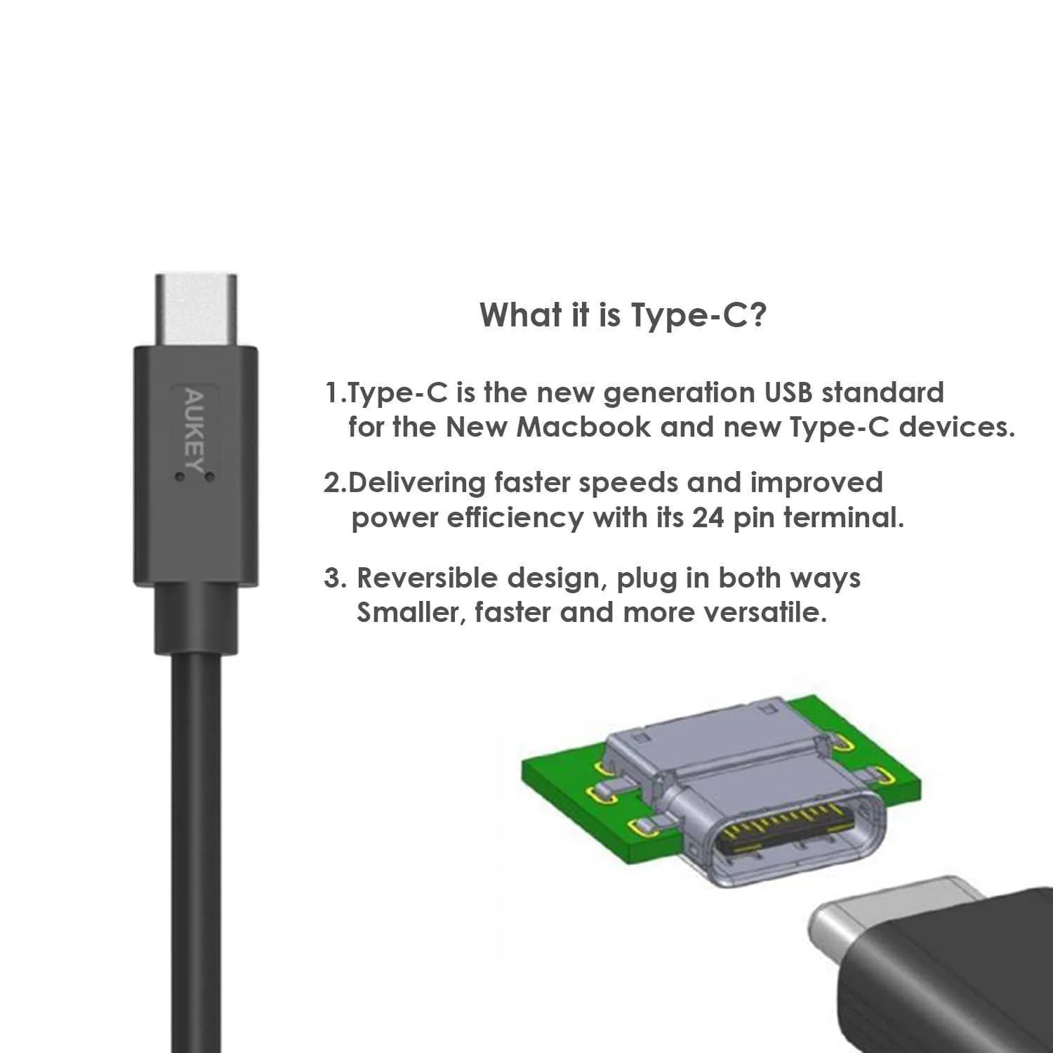 CB-TD1 USB 2.0 A TO USB C   Micro USB Qualcomm Quick Charge Cable (3 Pack)