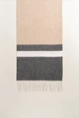 Charcoal/Tan Arran Cantwell Cashmere Stole