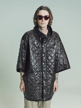 Chocolate Nylon Accordion Hood Quilted Queen's Vest
