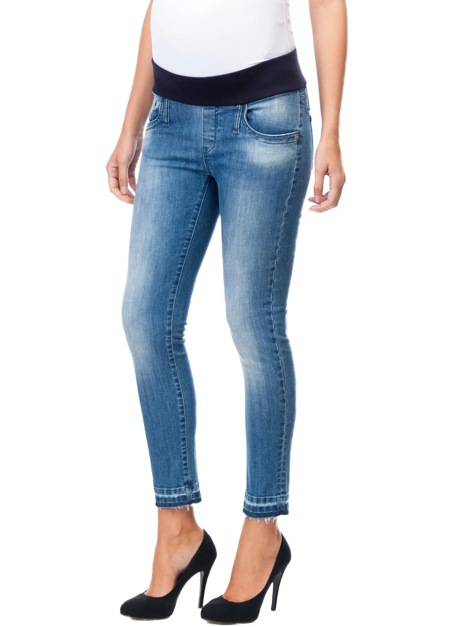 Cool Girl Skinny Cropped Maternity Jeans