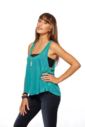 CROPPED FLOUNCE TANK