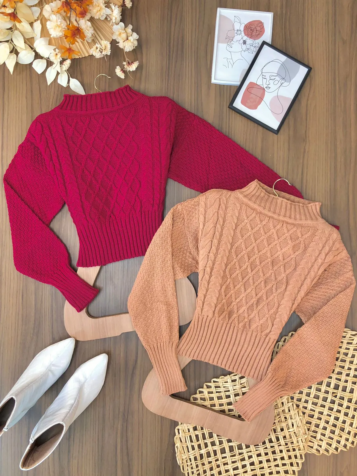 Cropped Tricô Trançado 620292  (ES/E)