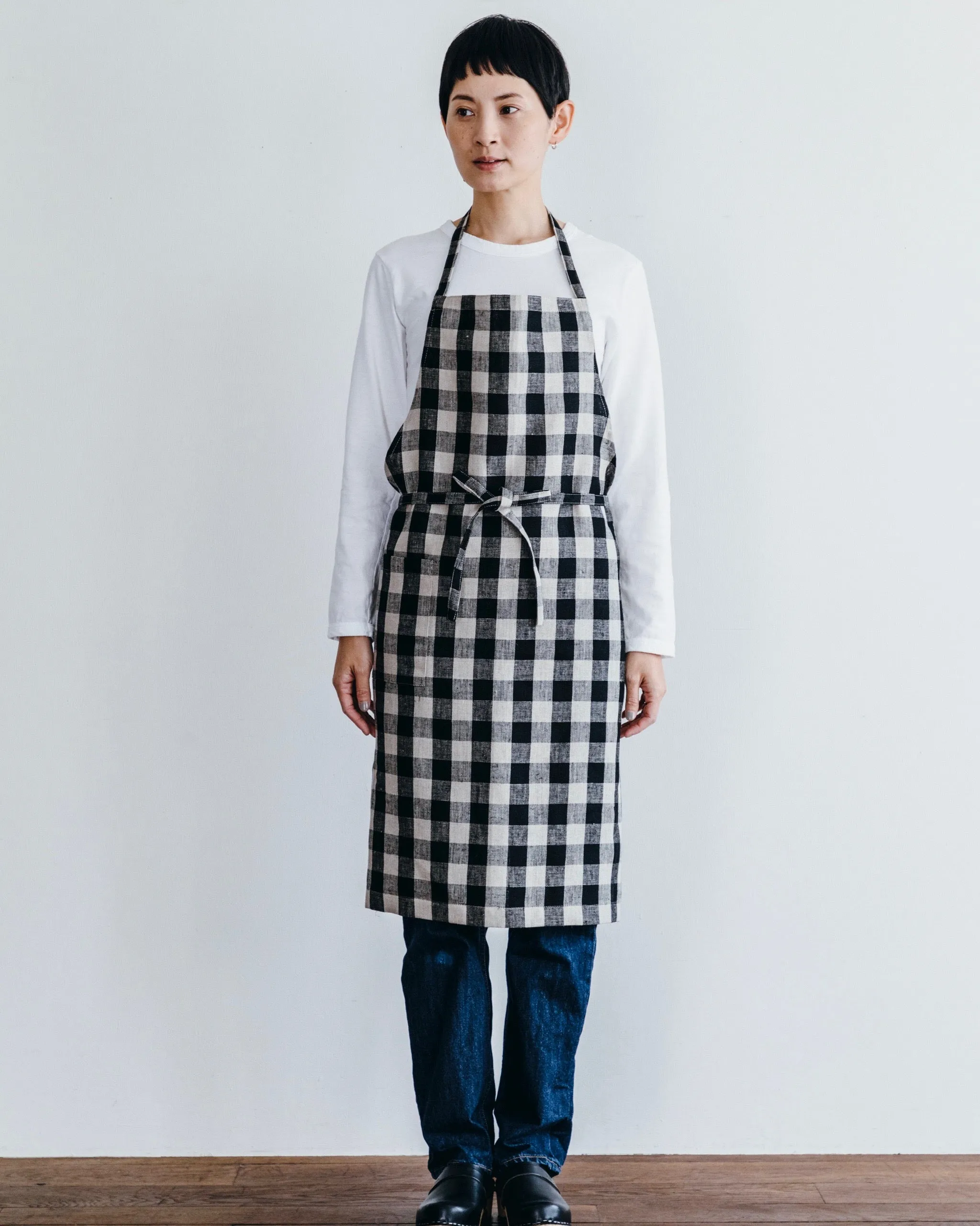 Daily Apron: Black Natural Check