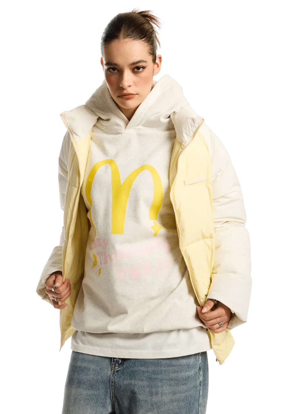 Drop Shoulder Puffer Jacket